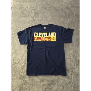 Cleveland‎ Cavaliers James 23 Navy T Shirt Men's Majestic NBA Basketball Sz L